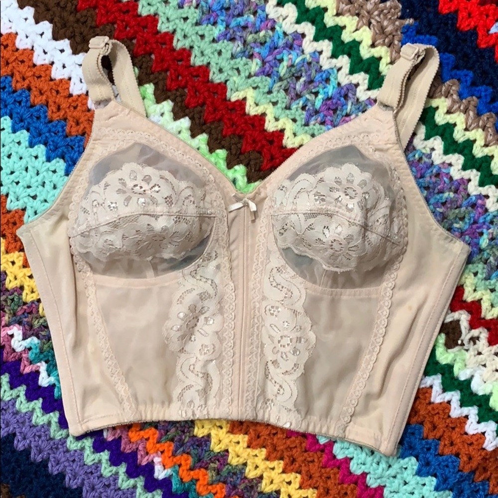 Vintage Lace Bustier Bra size 34B